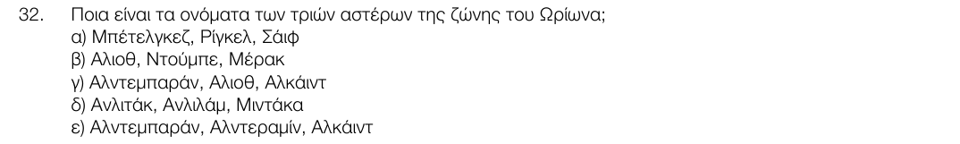 Εκφώνηση θέματος 32, 1η φάση 2017, Λύκειο