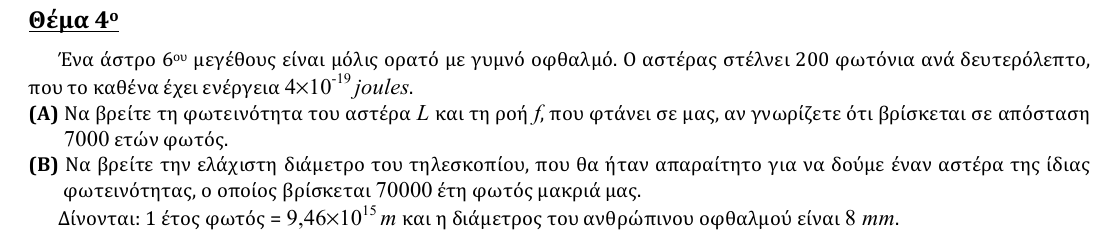 Εκφώνηση θέματος 4, 2η φάση 2015, Λύκειο