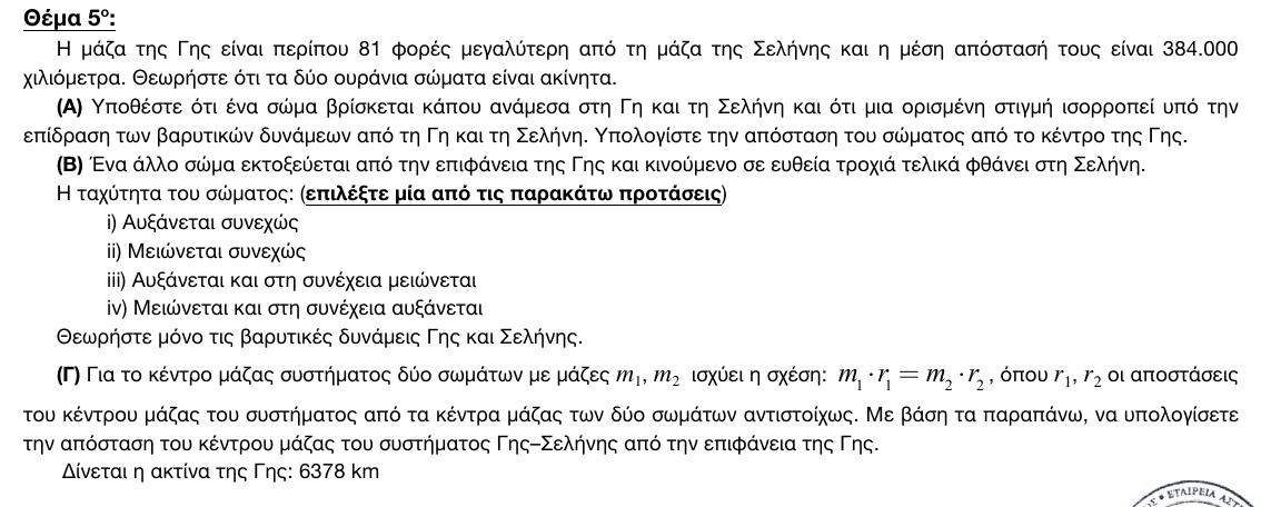 Εκφώνηση θέματος 5, 2η φάση 2017, Γυμνάσιο