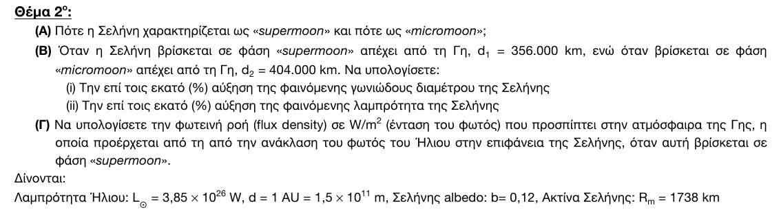 Εκφώνηση θέματος 2, 2η φάση 2017, Λύκειο