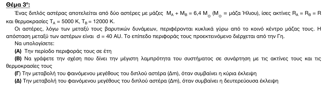 Εκφώνηση θέματος 3, 2η φάση 2017, Λύκειο