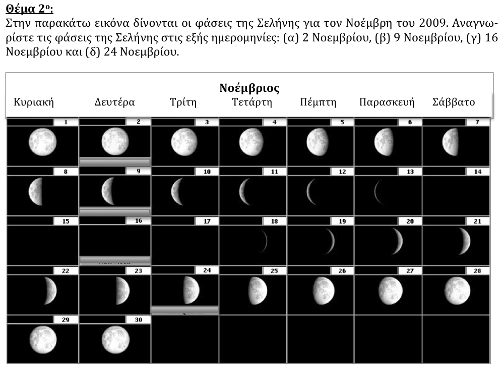 Εκφώνηση θέματος 2, 3η φάση 2010, Γυμνάσιο