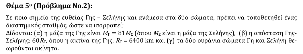 Εκφώνηση θέματος 5, 3η φάση 2011, Λύκειο