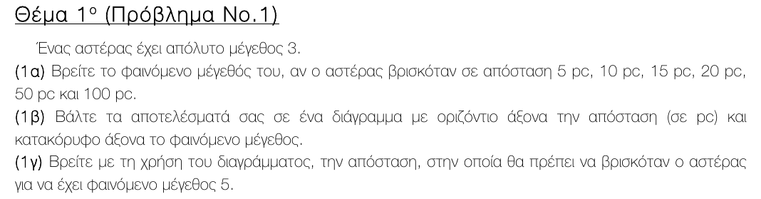 Εκφώνηση θέματος 1, 3η φάση 2015, Λύκειο