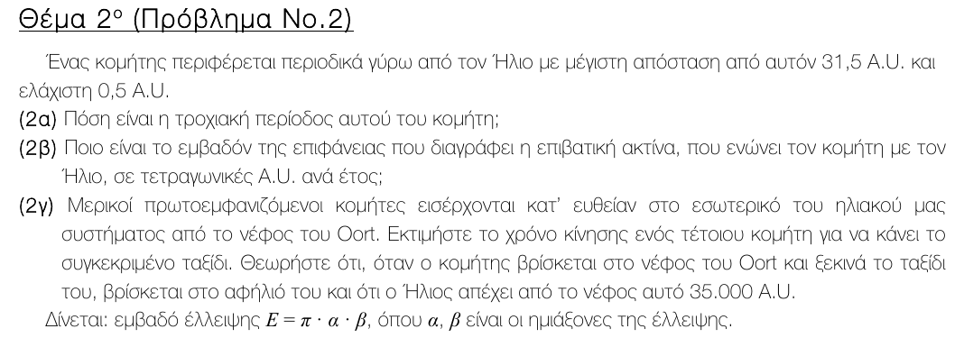 Εκφώνηση θέματος 2, 3η φάση 2015, Λύκειο