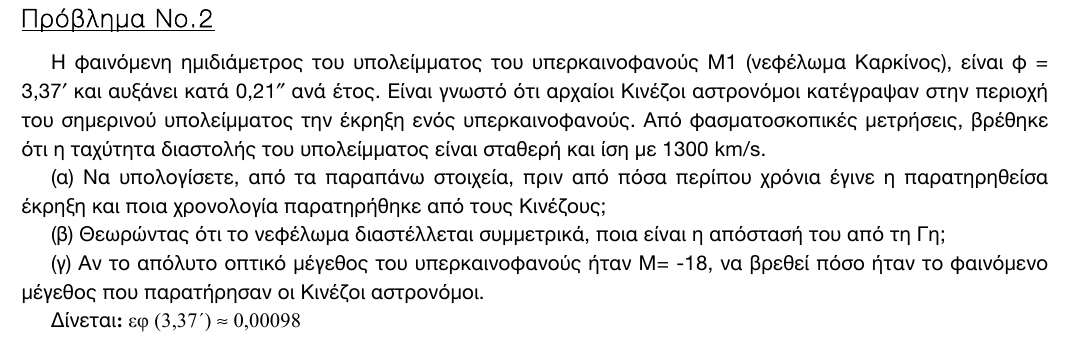 Εκφώνηση θέματος 2, 3η φάση 2016, Λύκειο